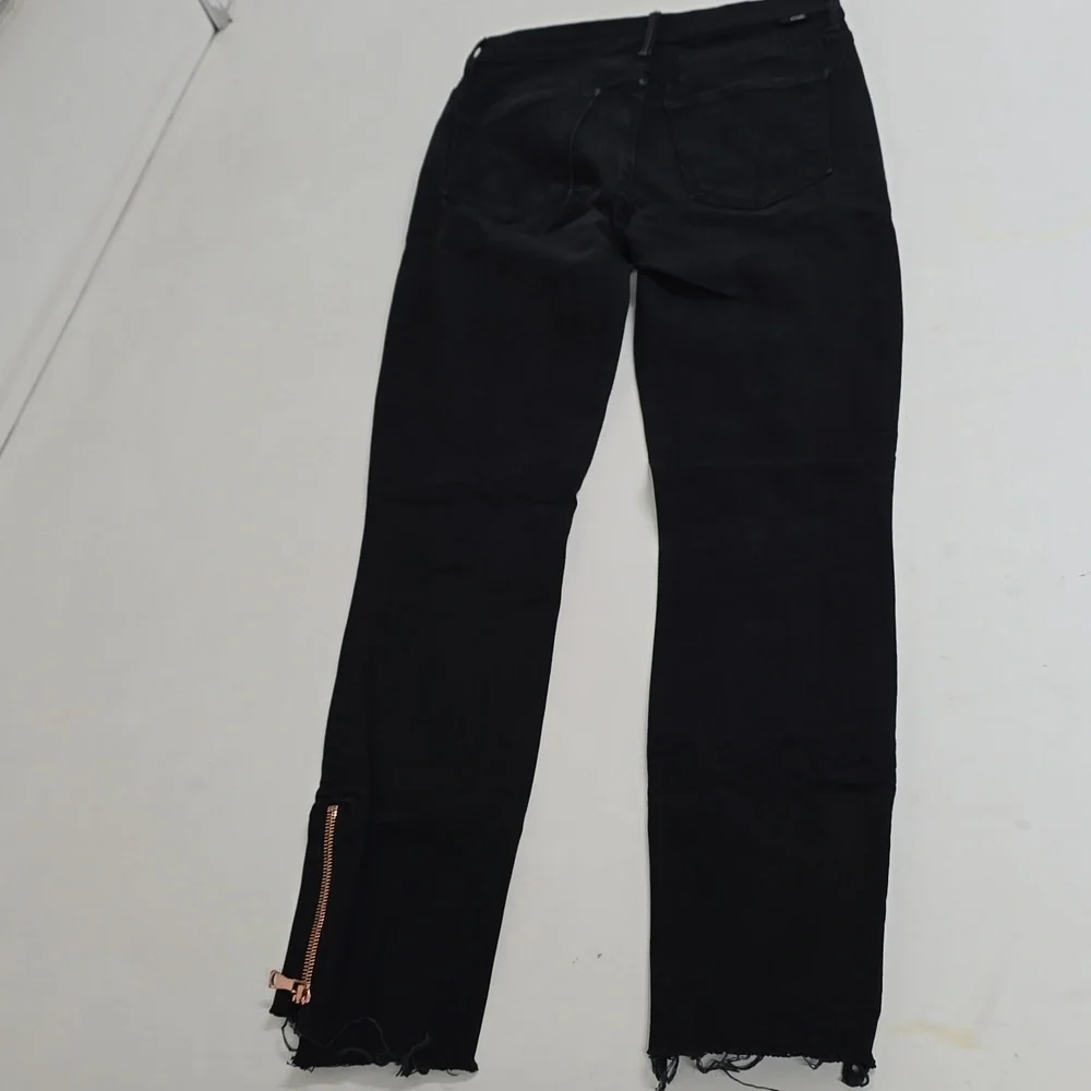 MOTHER The Stunner Double Zip Ankle Step Fray Jeans